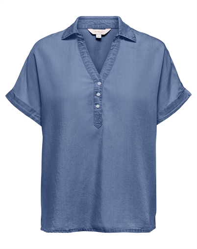 Only - ONLCharis Bluse - Dark Blue Denim